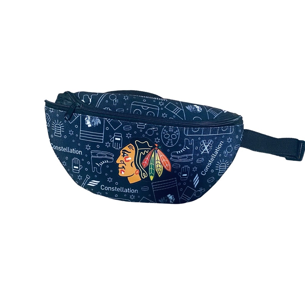 NHL Chicago Blackhawks Black Fanny Pack